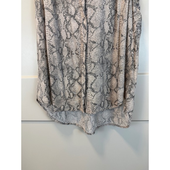 Bella Dahl Snakeskin Print Beige Black Sleeveless Blouse Size Small‎ Beige Black - Picture 2 of 8